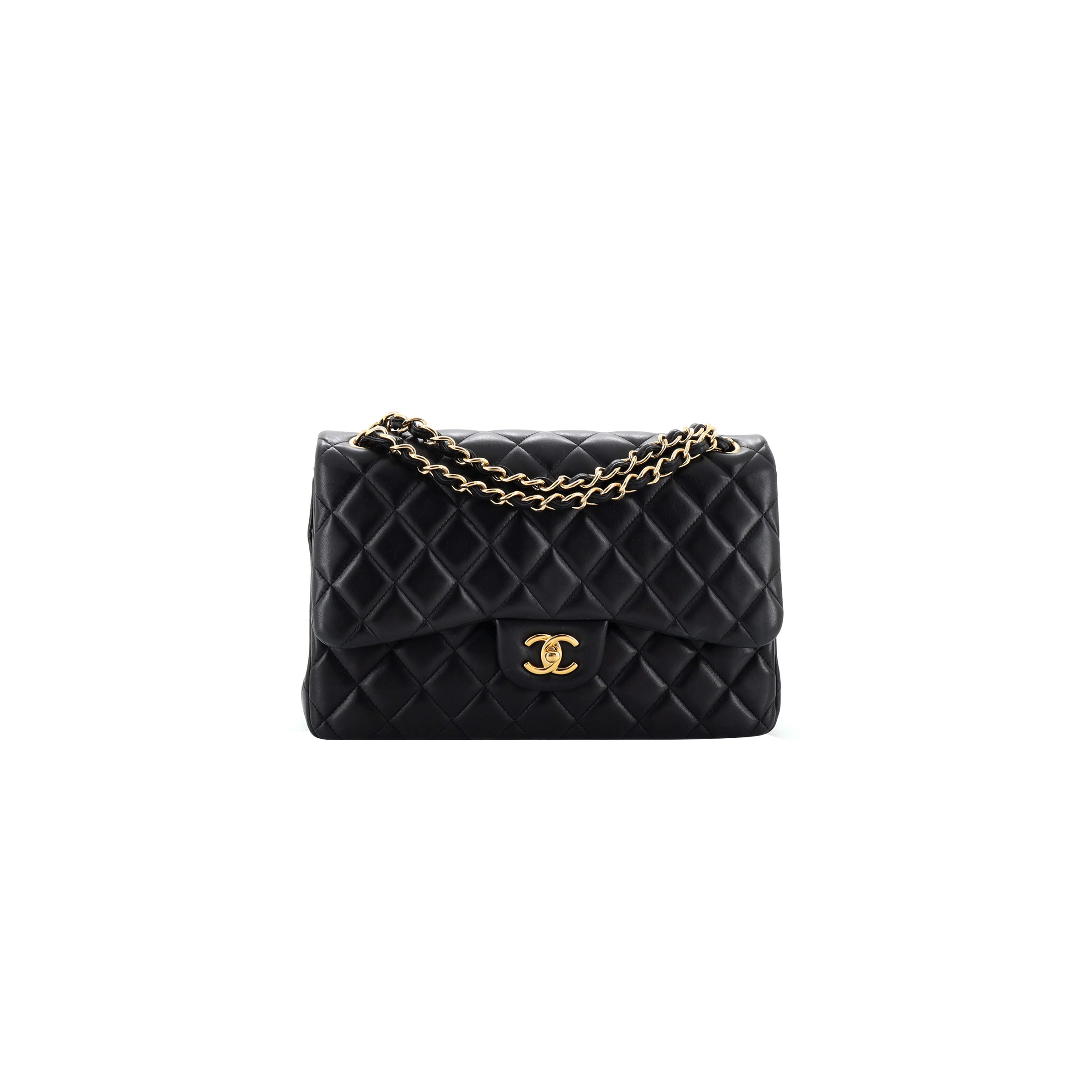 CHANEL MASTER CLASSIC DOUBLE FLAP BAG QUILTED LAMBSKIN JUMBO (30*19.5*10cm)